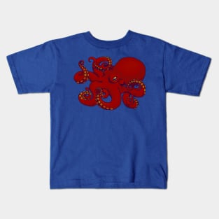 Red Octopus Kids T-Shirt